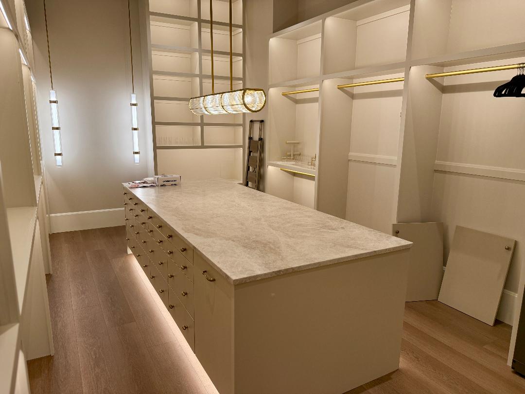 Bathroom vanity and stone countertop