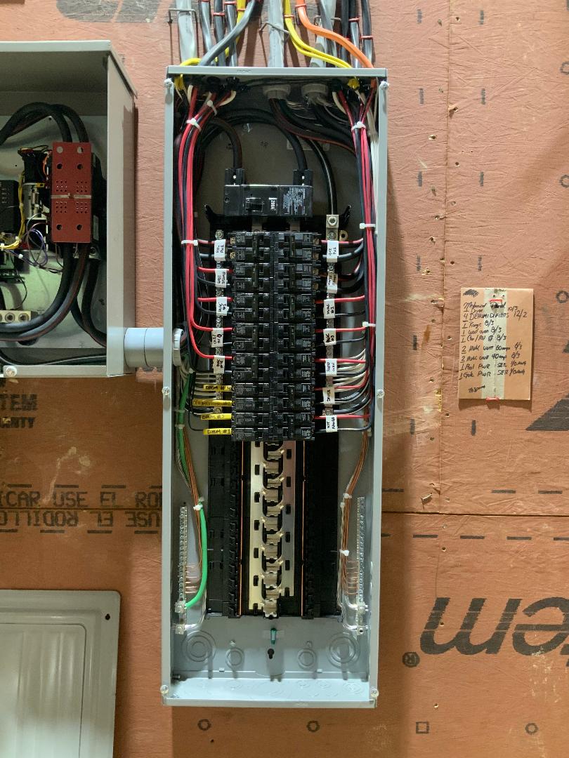 Electrical panel wiring