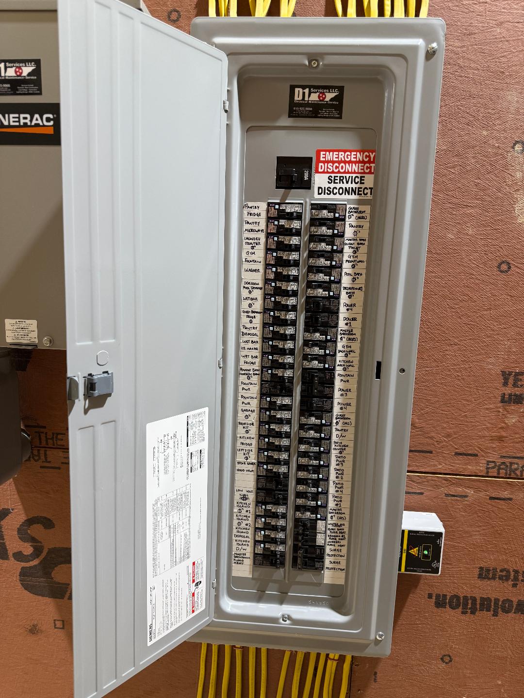 Breaker panel installation