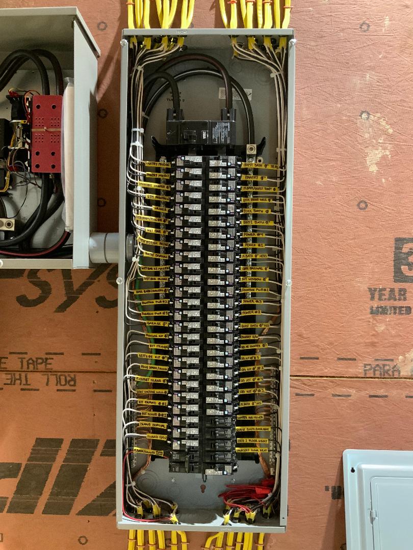 Breaker panel and wiring installation