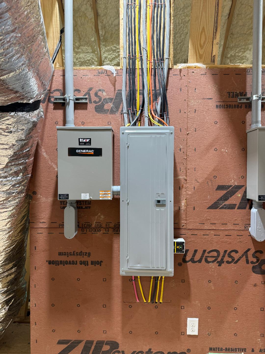 Electrical panel installation in a new build