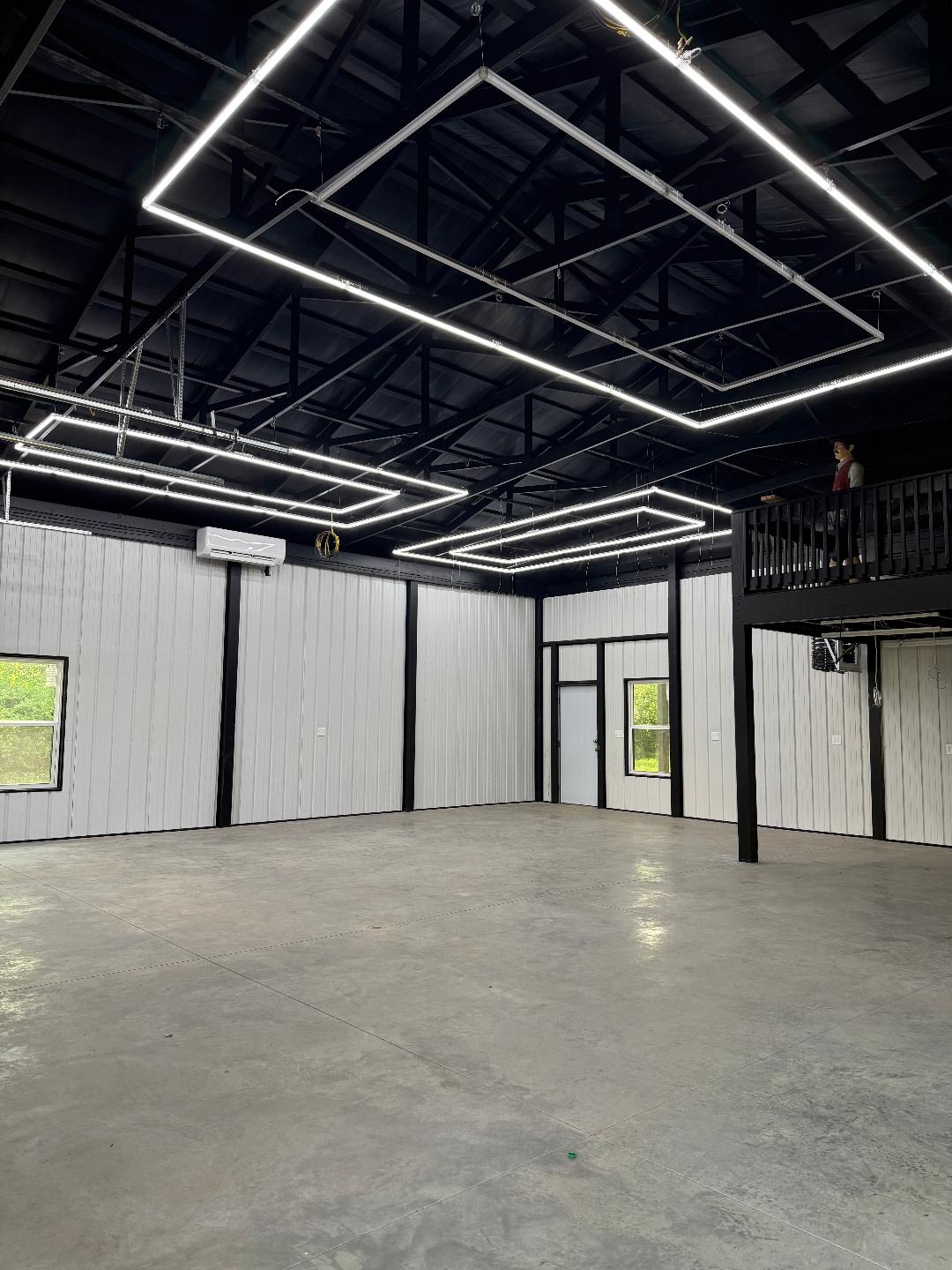 Commercial interior lighting installation